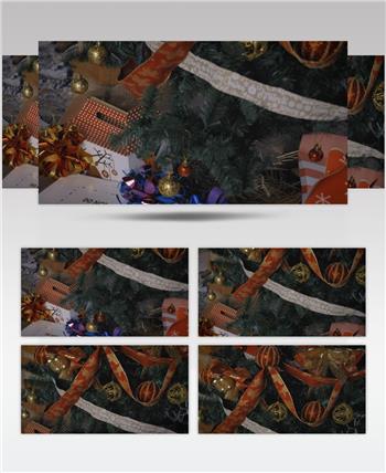 圣诞节装饰礼物圣诞树实拍