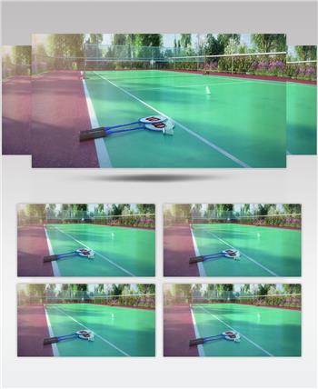三维 羽毛球 运动场 镜头 建筑动画素材