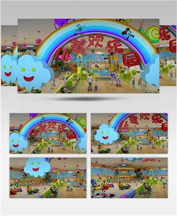三维动画 商场 儿童游乐场 欢乐园 视频素材