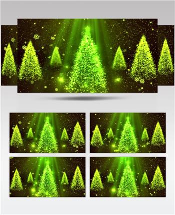 圣诞树和粒子渲染视频
