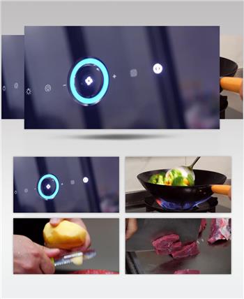 煤气灶炒菜做饭