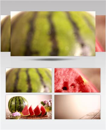 清凉食品食材美食西瓜绿色健康蔬果宣传视频素材