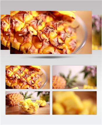 食品食材美食菠萝凤梨农产品水果宣传视频素材