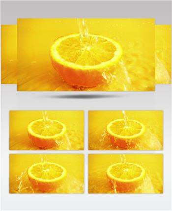 橘子汁从橘子上流下