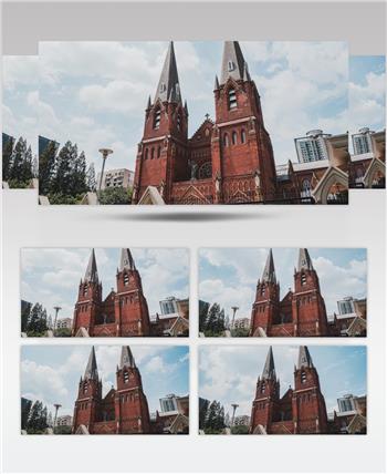 上海徐家汇天主教堂4K延时摄影