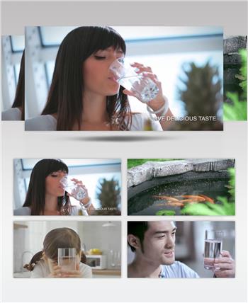 家庭纯净用水健康生活宣传片高清实拍素材
