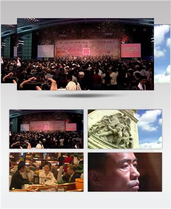 深圳城市改革开放经济发展历史场景转换视频素材