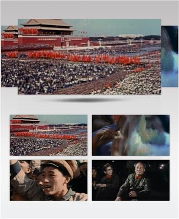 黑白历史纪录片70周年历史国庆政治视频素材