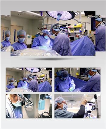 4K医生外科心脏介入手术实拍背景视频