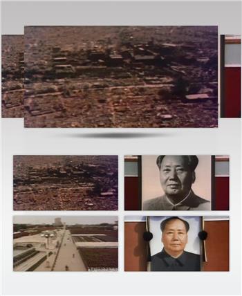 怀旧历史纪录片伟大领袖毛主席逝世视频素材