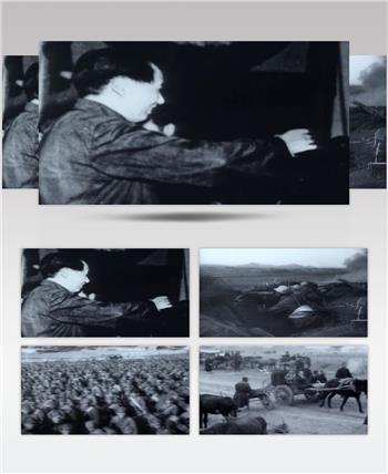 黑白纪录片旧中国历史军事视频素材