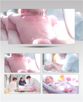 4k婴儿护理中心新生小宝宝视频素材