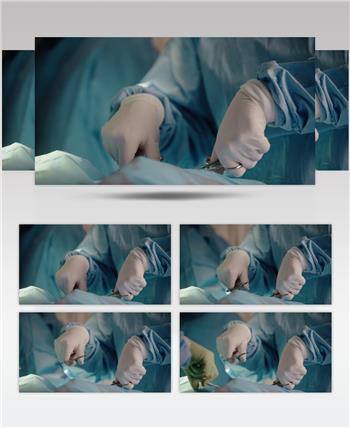 外科医生用外科手术近距离观察视频素材