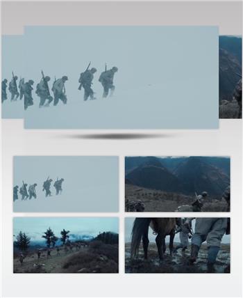 红军爬雪山过草地历史视频素材