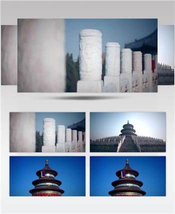实拍北京天坛地标建筑宣传视频素材