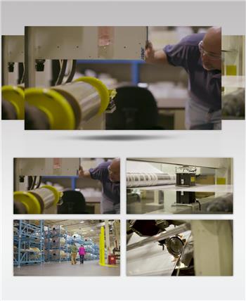 实拍包装纸生产线全自动生产线视频素材