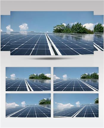 太阳能板太阳能发电清洁能源环保视频素材