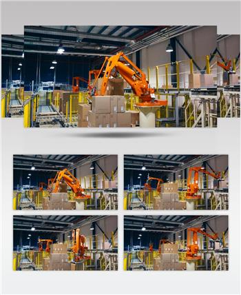 现代工业机械搬运科技自动化视频素材