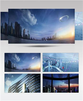 上海 高楼 大厦 三维建筑 漫游动画 3d动画 浦江 城市建筑 鸟瞰 大气城市 cbd 商厦