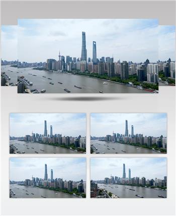 【4K60帧】上海外滩城市风光航拍