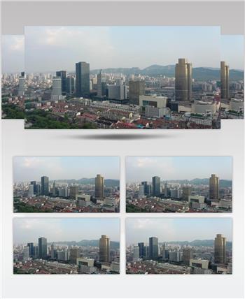 济南高楼大厦航拍城市风景宣传片视频素材