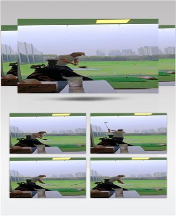 高尔夫球姿势示范表演