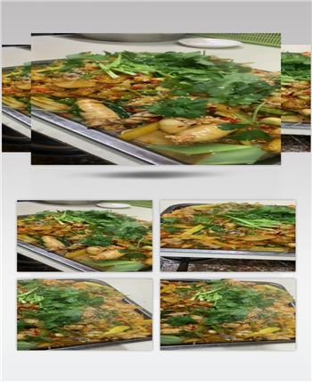 实拍辣椒炒鸡煲