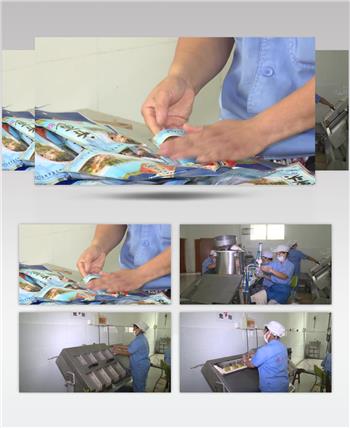 企业食品加工生产实拍高清视频