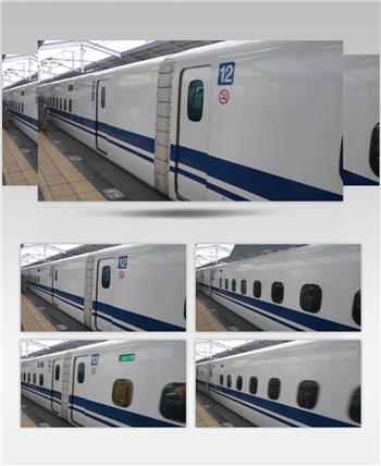 4K高铁驶离站台实拍