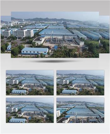 航拍工业区厂房工厂企业外景4K视频元素