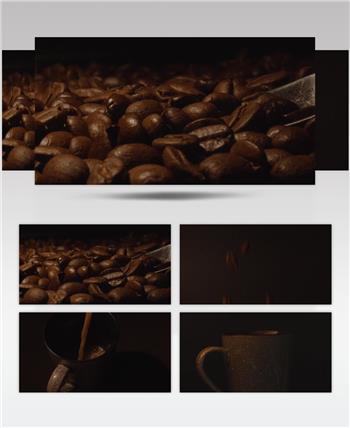 唯美震撼咖啡豆制作慢镜头