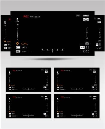 4KREC摄像机拍摄取景框安全框视频素材