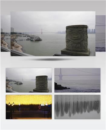 空城武汉特写空镜头实拍视频