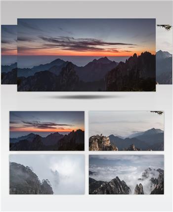 4K安徽黄山国家级风景名胜区旅游观光宣传高清实拍背景视频