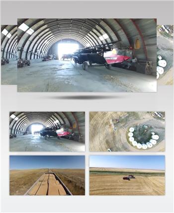 2K实拍粮食丰收小麦收获季节农业