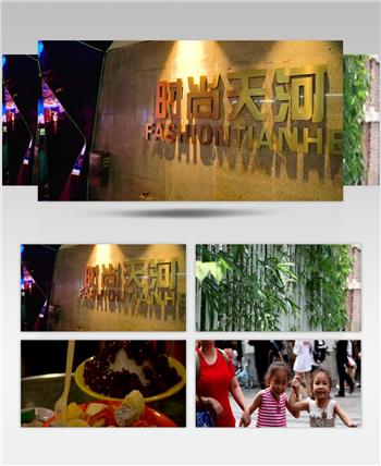 广州市容市貌大街小巷风土人情视频素材