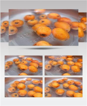 枇杷膏熬制 手工 枇杷清洗 入水 高清实拍视频素材