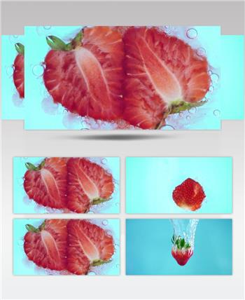 新鲜草莓水果视频素材