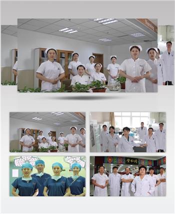 医院医护人员微笑宣传片实拍视频