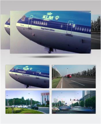 三维城市综合交通实拍视频素材