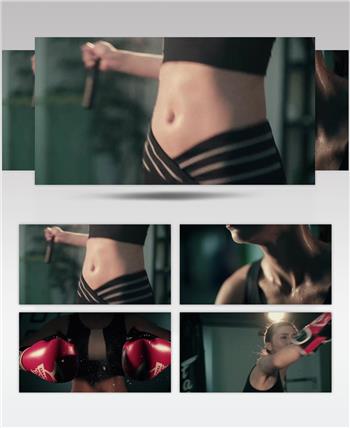 健身房美女运动健身