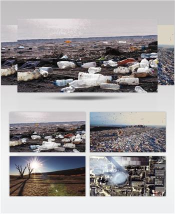 实拍工业环境污染镜头集锦环保宣传模板视频