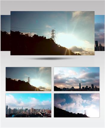 4K实拍阳光流云延时视频素材