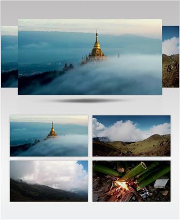 实拍寺庙佛堂视频素材云南德宏芒市镇视频