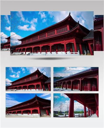 4k中国风古建筑风光延时摄影视频素材