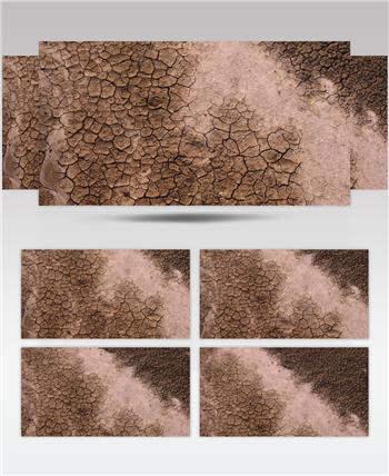 干旱土地干涸裂纹视频素材