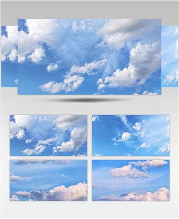 延时流云 蓝天上云卷云舒云海翻腾