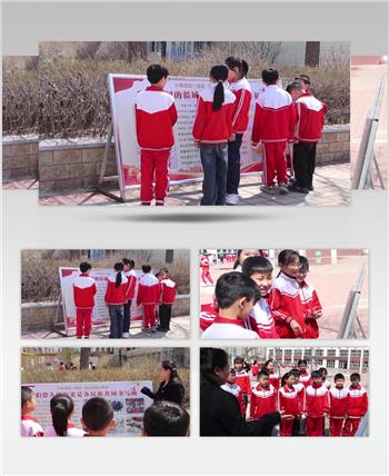 中华民族一家亲主题教育小学生看展板