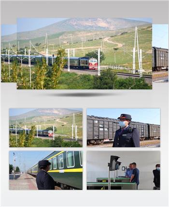 车站小火车站绿皮火车