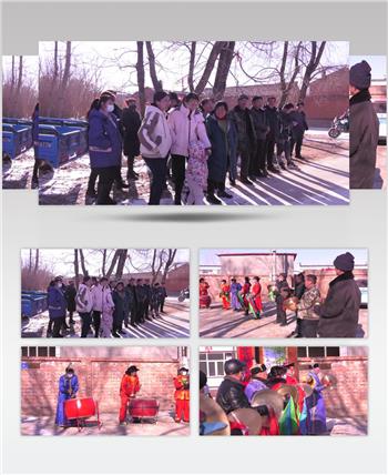 牧区蒙古族敲锣打鼓庆新年